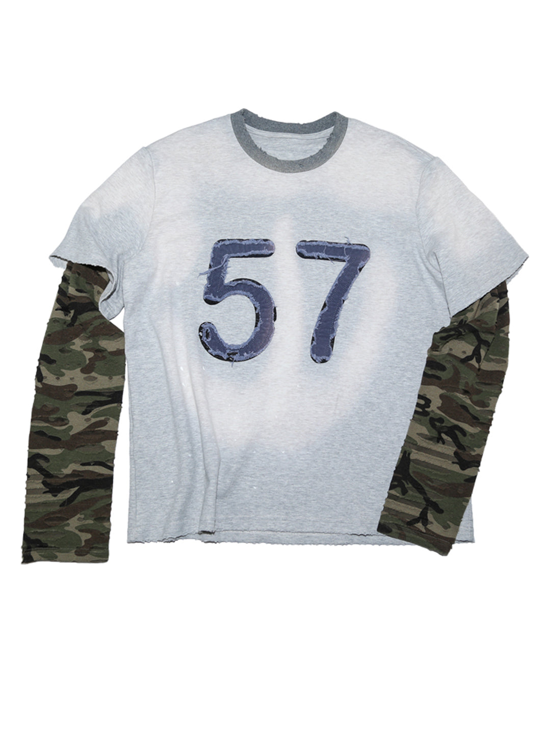 TREclub | Layered Patch Washed Long Sleeve Tee - PSYLOS 1, TREclub | Layered Patch Washed Long Sleeve Tee, T-Shirt, TREclub•JAPAN, PSYLOS 1
